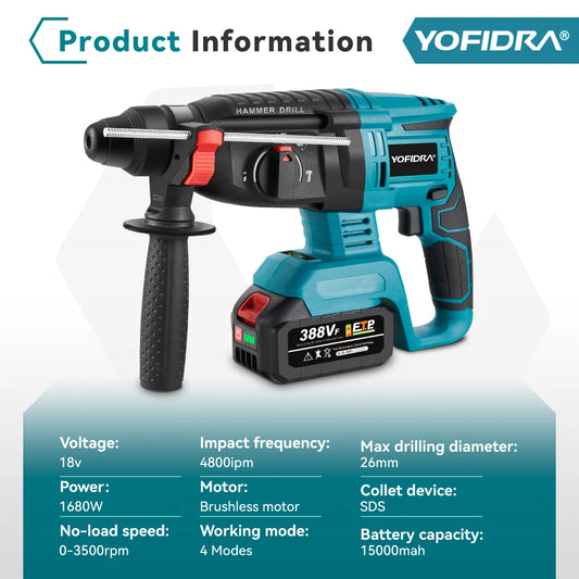 Cordless rotary hammer