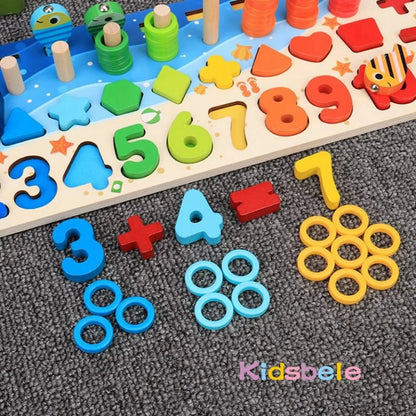 montessori math games - Educational Toys - Wooden Montessori Math Puzzle Set