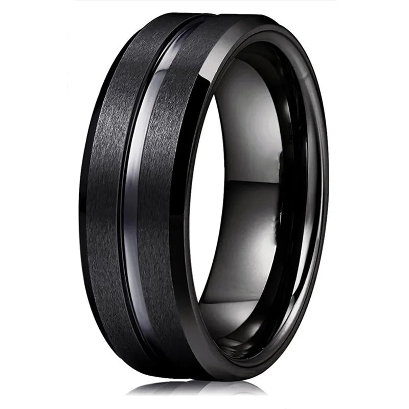 matte finish tungsten - Jewelry - Men-s Tungsten Wedding Band