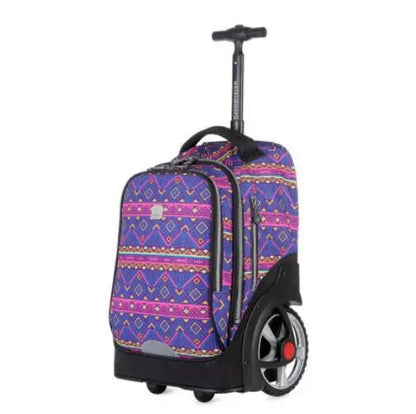 School Bag with Large Wheels - Premium Rolling Backpack for Teenagers & Children