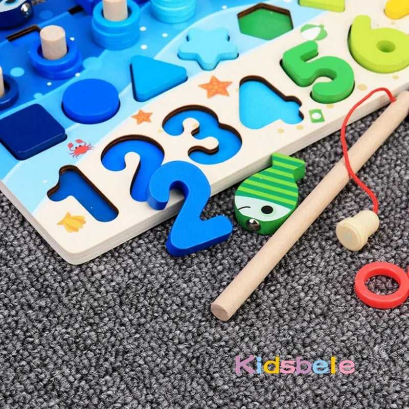 montessori number puzzle - Educational Toys - Wooden Montessori Math Puzzle Set