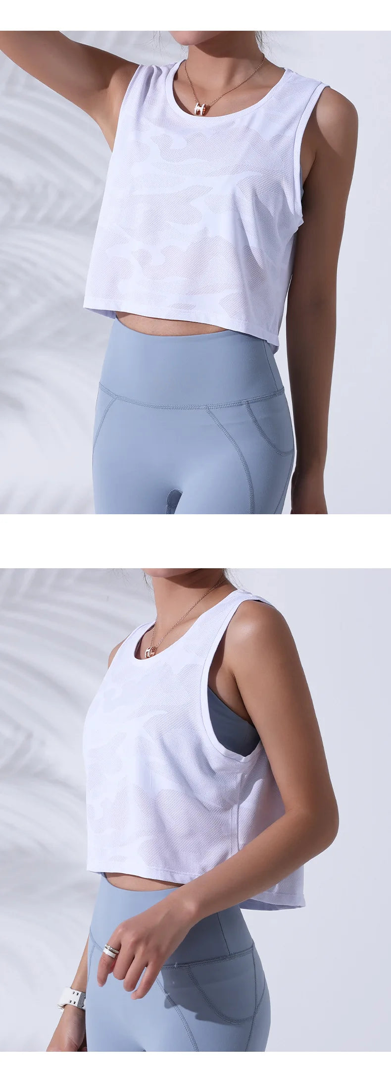 camo long sleeve crop top - Women-s Sportswear Tops - Women-s Camouflage Running Vest Crop Top