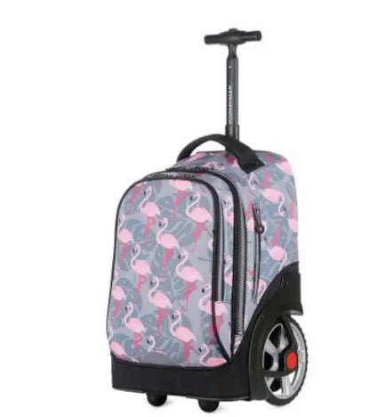 School Bag with Large Wheels - Premium Rolling Backpack for Teenagers & Children