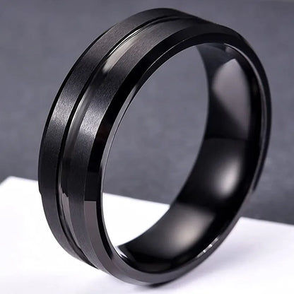 black tungsten ring - Jewelry - Men-s Tungsten Wedding Band