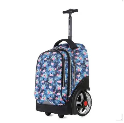 School Bag with Large Wheels - Premium Rolling Backpack for Teenagers & Children