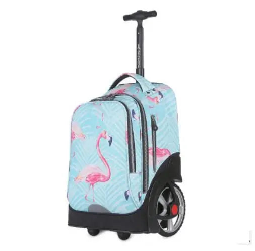 School Bag with Large Wheels - Premium Rolling Backpack for Teenagers & Children