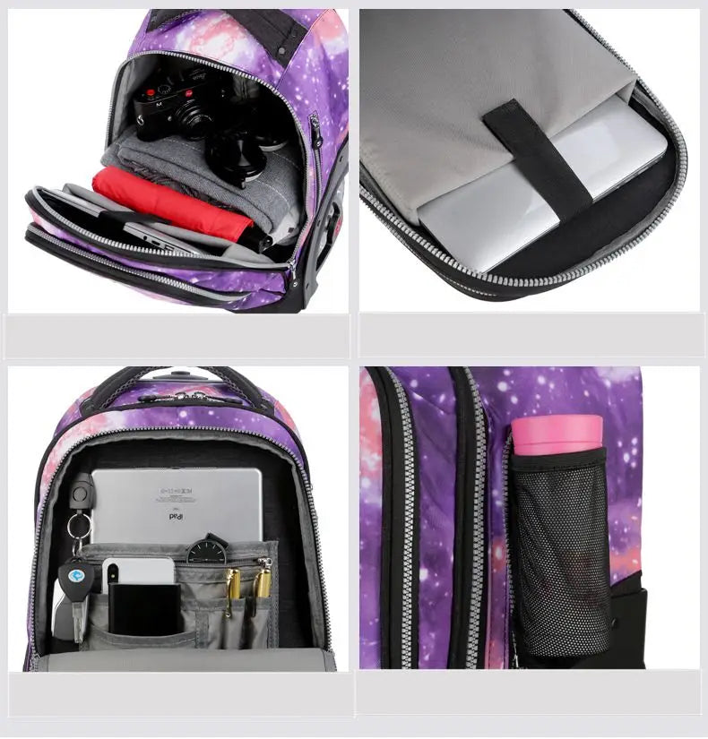 Long-lasting durability school trolley bags