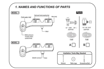 best bidet attachments lab tested - Bathroom Accessories - Non-Electric Bidet Toilet Seat Attachment