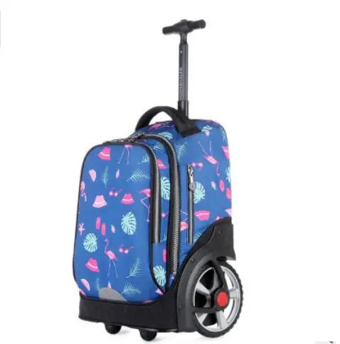 School Bag with Large Wheels - Premium Rolling Backpack for Teenagers & Children