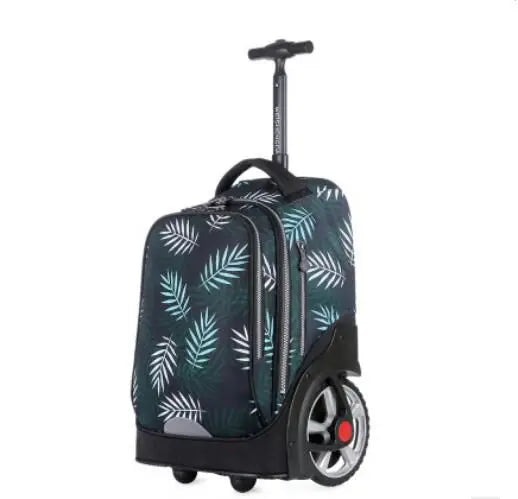 School Bag with Large Wheels - Premium Rolling Backpack for Teenagers & Children