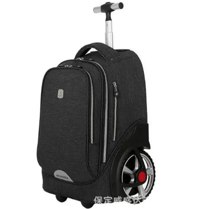 School Bag with Large Wheels - Premium Rolling Backpack for Teenagers & Children