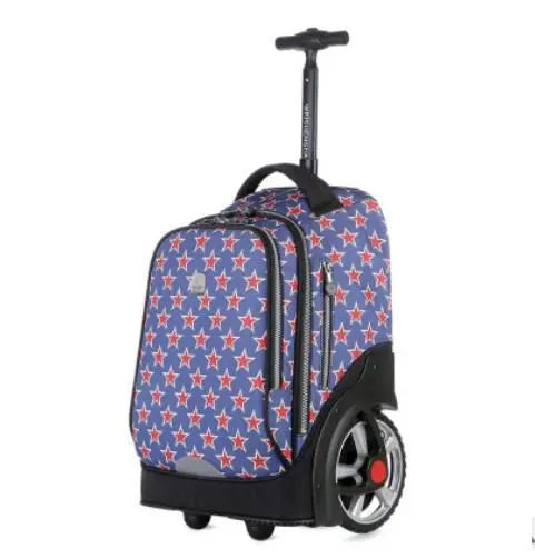 School Bag with Large Wheels - Premium Rolling Backpack for Teenagers & Children
