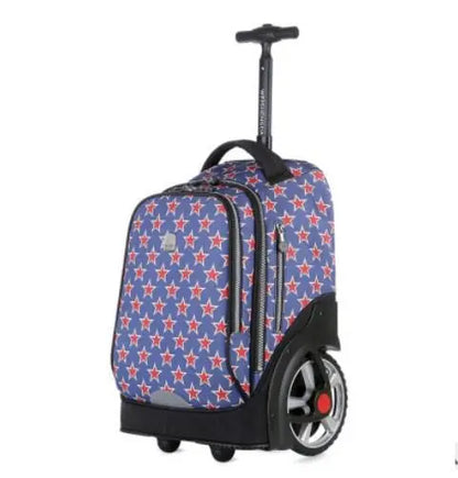 School Bag with Large Wheels - Premium Rolling Backpack for Teenagers & Children
