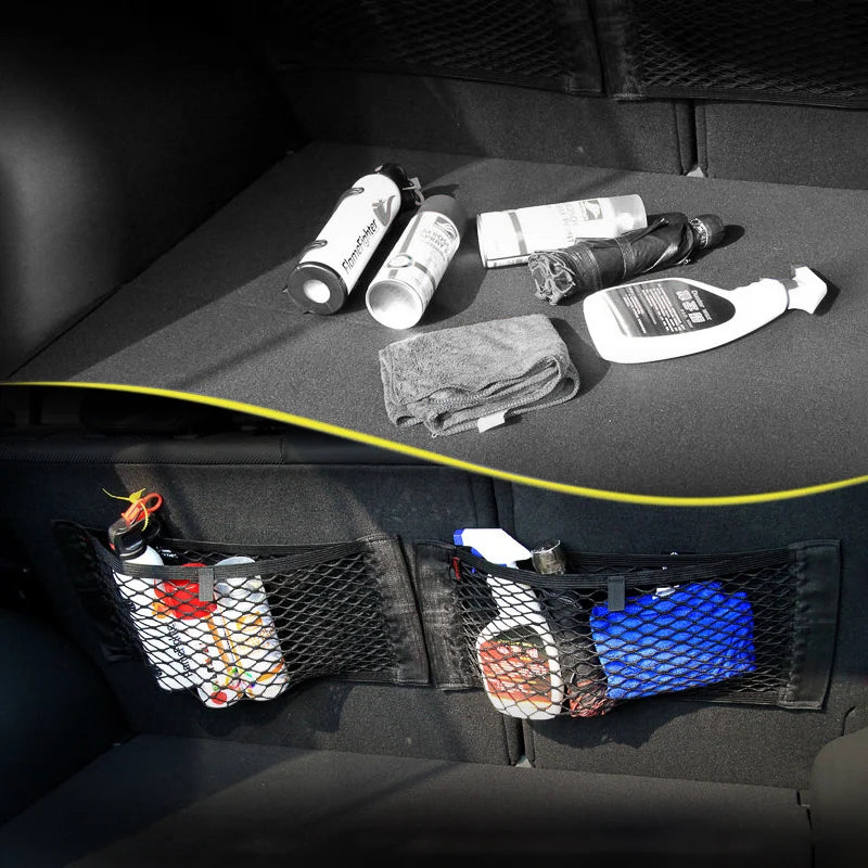 Car back seat organizer with table