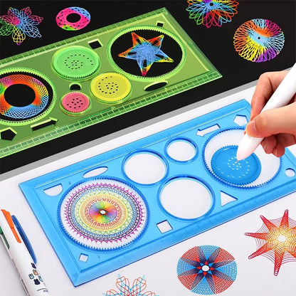 geometric drawing tools - Arts - Crafts - Geometry Spirograph Drawing Stencils Set