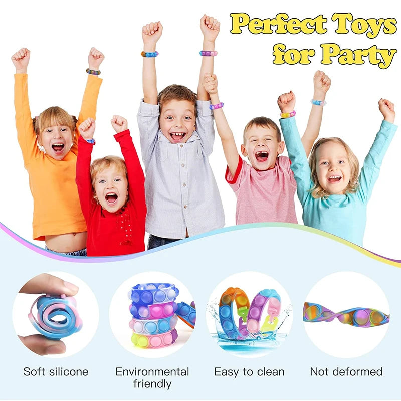 pop it fidget bracelet - Toys - Games - Pop Bracelet Fidget Toy