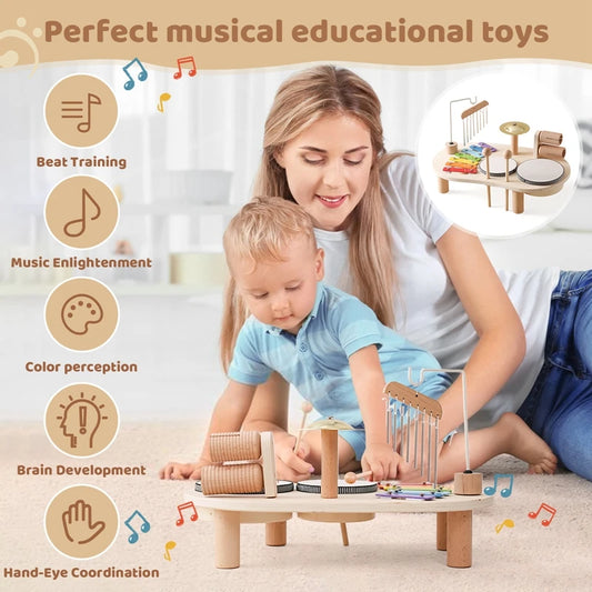 baby musical toys 6 12 months - Musical Toys - Wooden Aeolian Bells Set