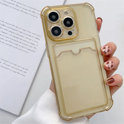 Fast delivery Mobile Phone Cases - Transparent Card Holder Phone Case