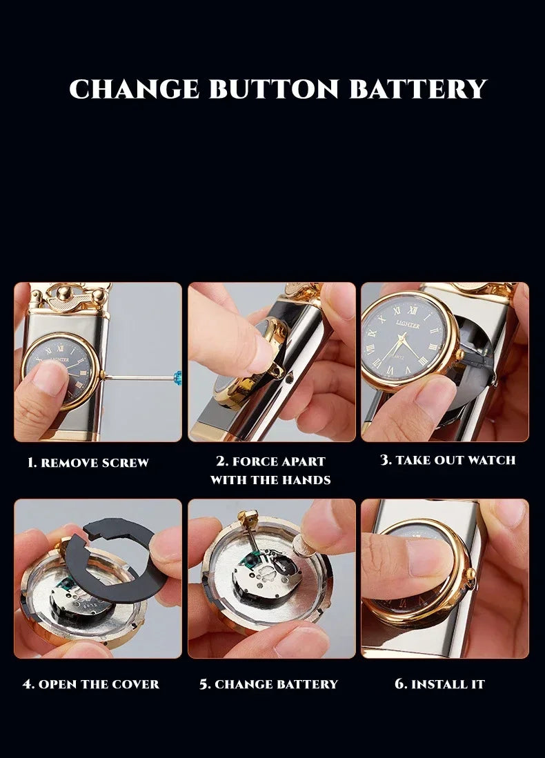 Smoking Accessories - Windproof Torch Lighter - big torch lighter timepiece
