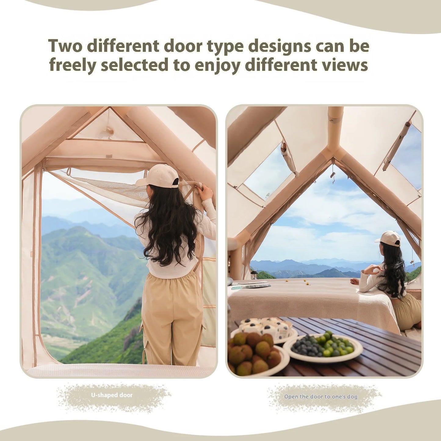 Luxury glamping tents