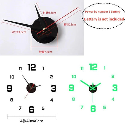 led digital clock - Wall Clocks - Luminous Digital DIY Stereoscopic Wall Clock