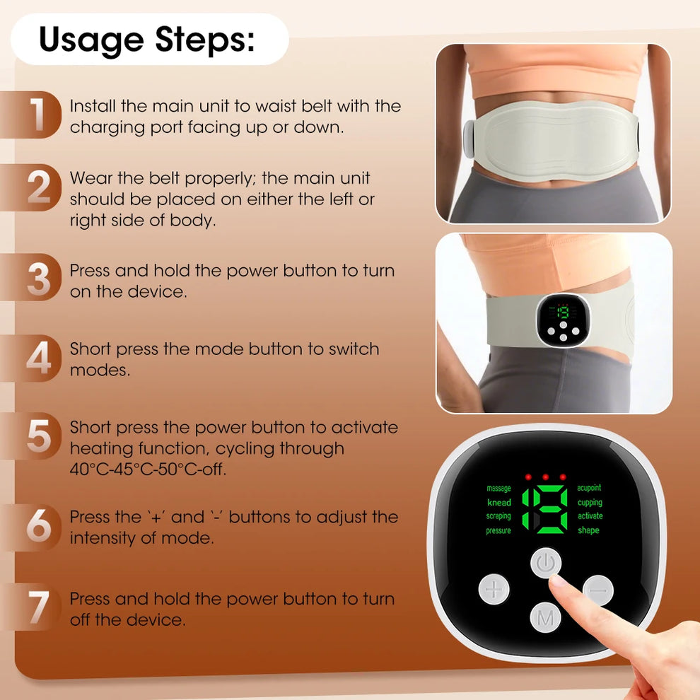 back pain vibration massager - Health - Personal Care - Electric Heated Waist Massager