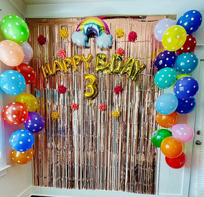 wedding photo backdrop - Party Decorations - Metallic Foil Fringe Curtains Backdrop