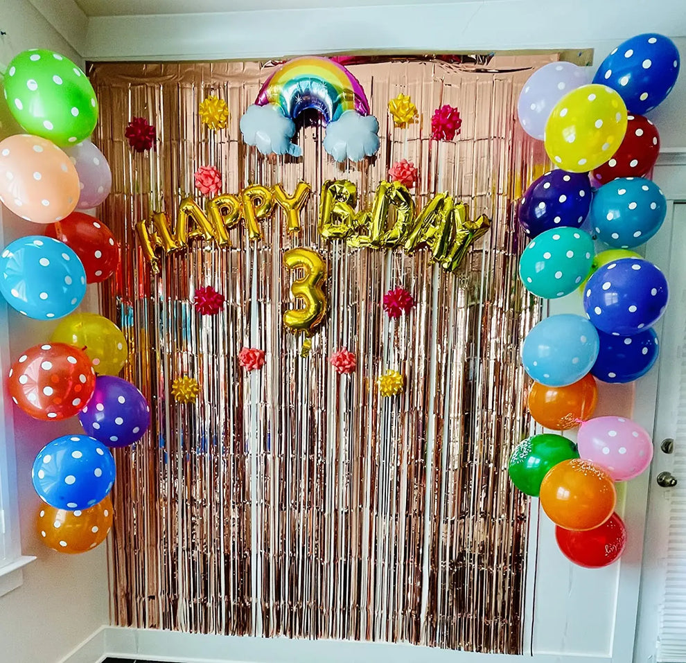 wedding photo backdrop - Party Decorations - Metallic Foil Fringe Curtains Backdrop