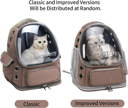 travel backpack - Pet Supplies - Transparent Folding Pet Carrier Backpack