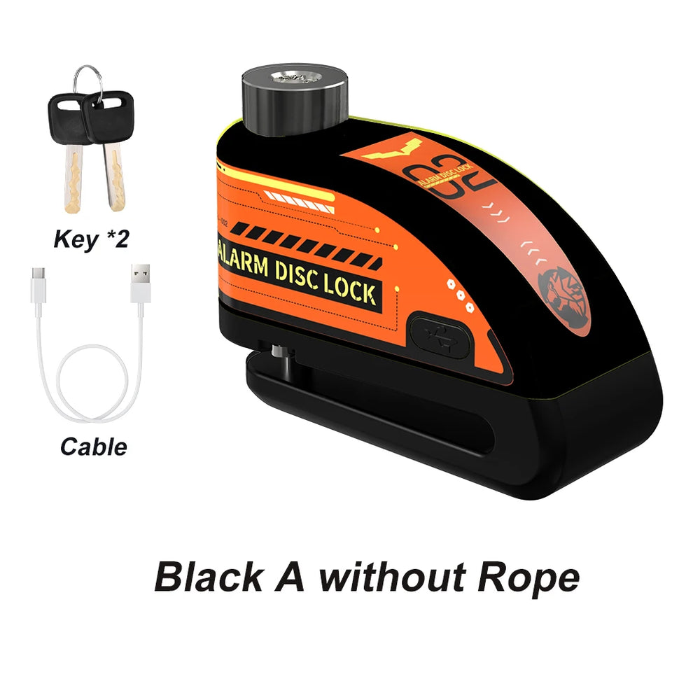 smart motorcycle lock with alarm - Motorcycle Accessories - Rechargeable Padlock Alarm for Motorcycle