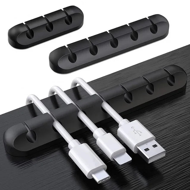 charging station cable clips - Cable Management - Silicone USB Cable Organizer