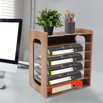 Desktop file storage rack