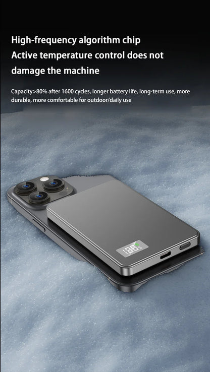 Magnetic wireless charger power bank