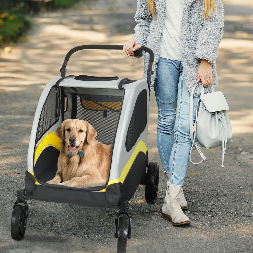 heavy duty pet stroller 75lbs - Pet Supplies - Portable Dog Stroller