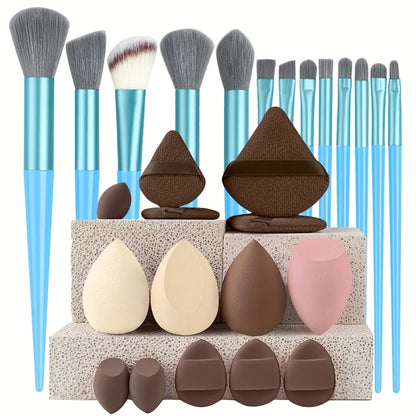 High-quality makeup brush set with travel case
