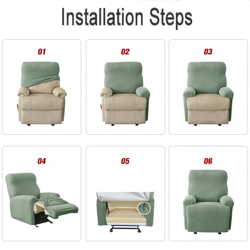 Non-slip elastic armchair slipcovers