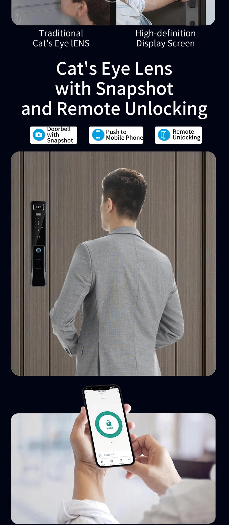 smart lock with auto unlock - Smart Home Security - Smart Door Lock