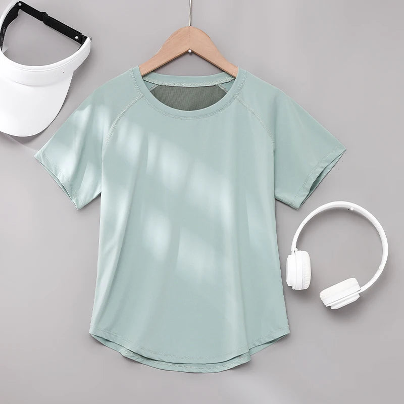modal-silk twist-back shirt - Women-s Sportswear Tops - Yoga T-Shirt