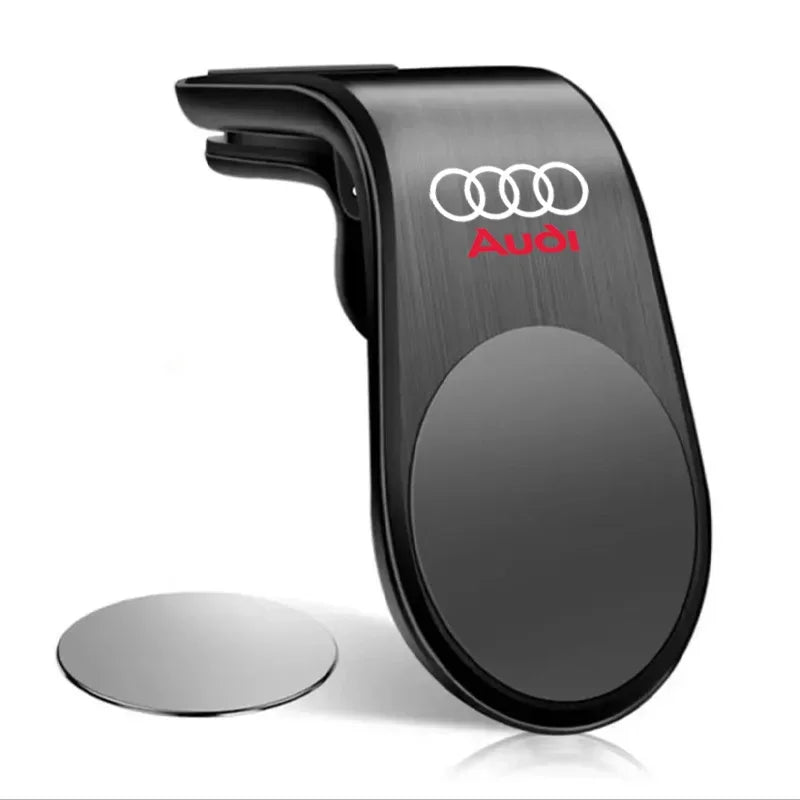 Audi car phone holder with metal alloy.