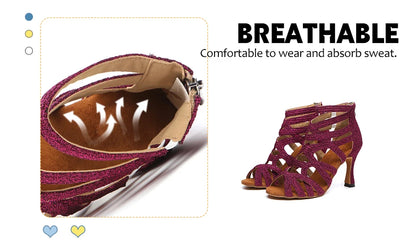 latin salsa dance shoes - Dance Shoes - Women-s Elegant Salsa Ballroom Ankle Boots