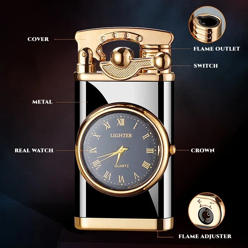 Smoking Accessories - Windproof Torch Lighter - windproof torch lighter timepiece