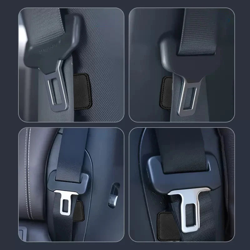 Seat belt clip for neck and shoulder pain