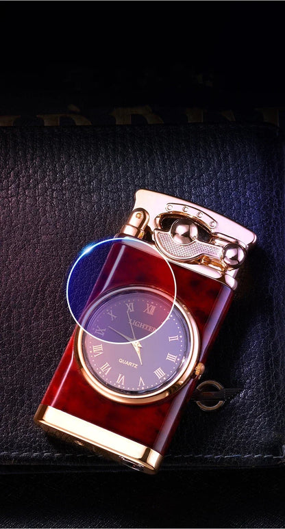 Smoking Accessories - Windproof Torch Lighter - windproof lighter timepiece