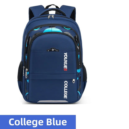 Solid color nylon backpack for school