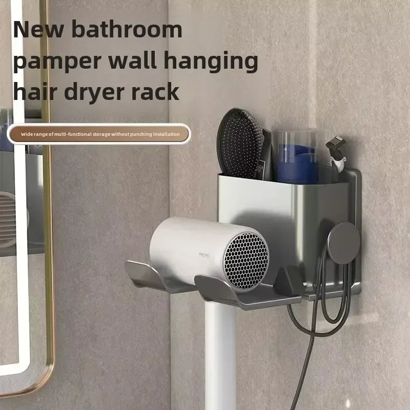 Plastic hair dryer shelf