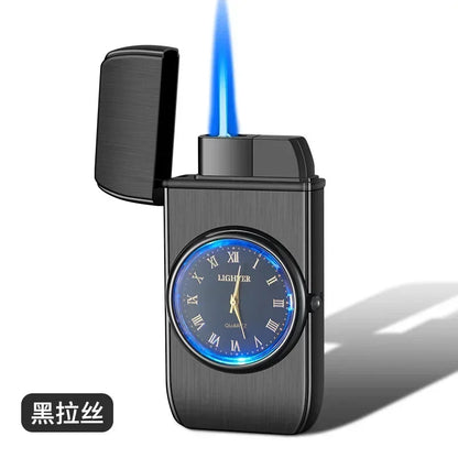 Smoking Accessories - Windproof Torch Lighter - blue flame lighter timepiece