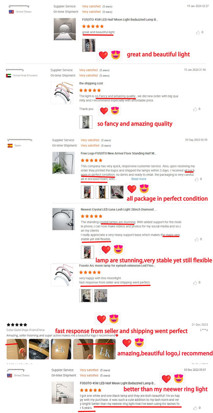 eyelash extensions light - Photography - Video Lighting - Half Moon Ring Light