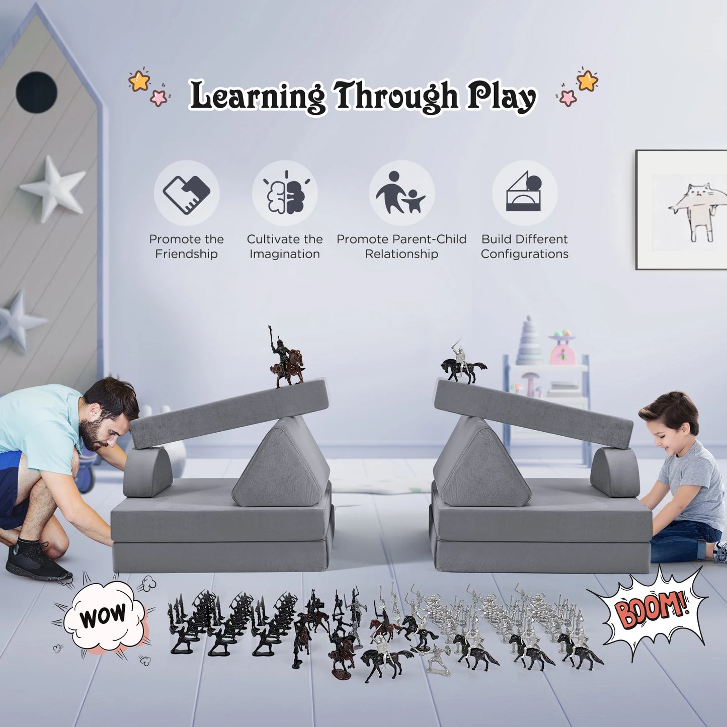 Creative play sofas for kids