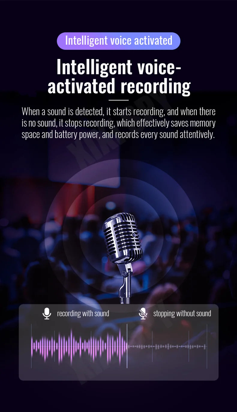Voice activated recorder with timestamp