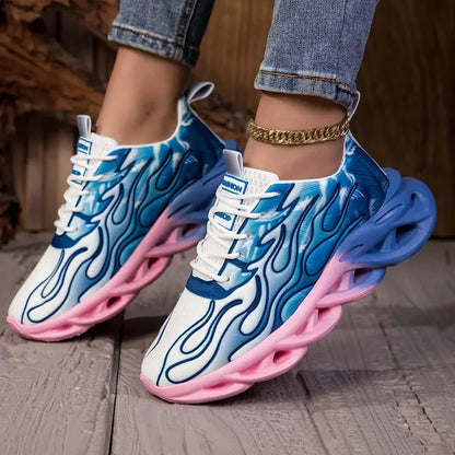 Lace-up running shoes